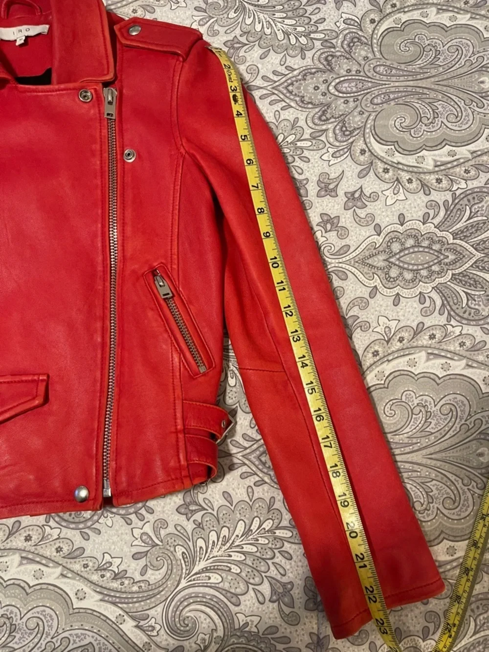 IRO Red Moto Jacket